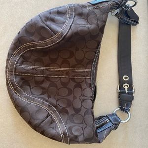 Small brown coach purse